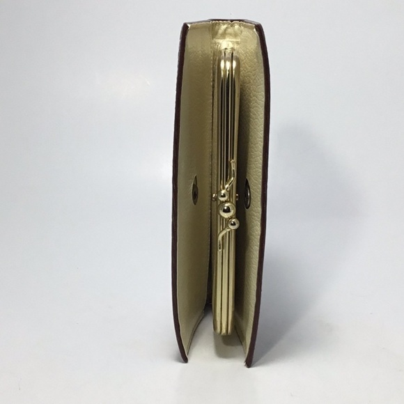 Vintage Brown Cream Patent Textured Leather Wallet - Picture 4 of 16